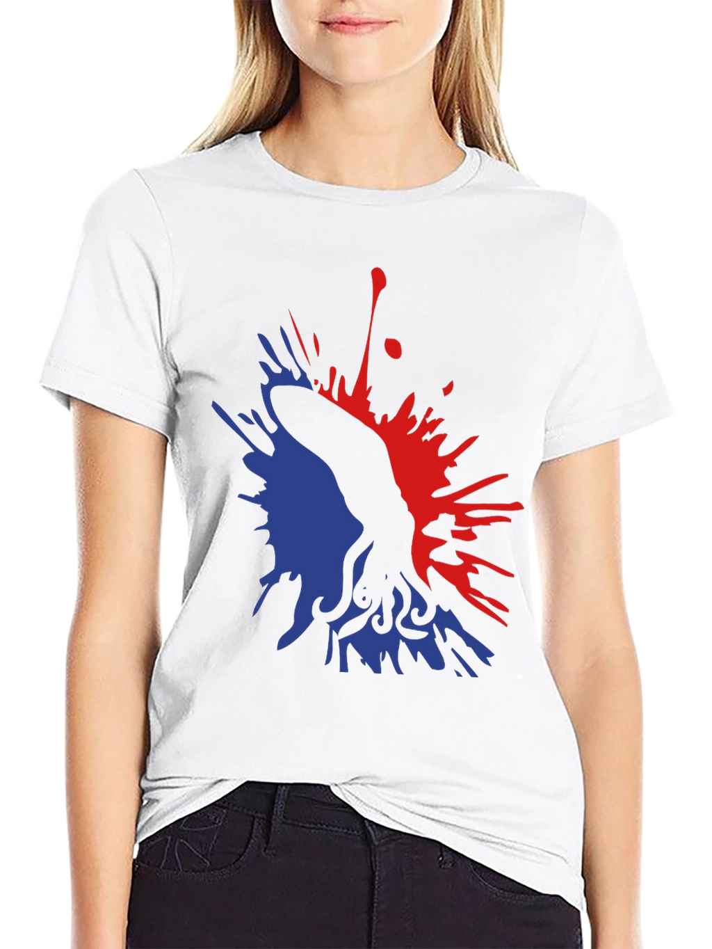 Abstract Octopus Ink Splatter Graphic Tee - Black
