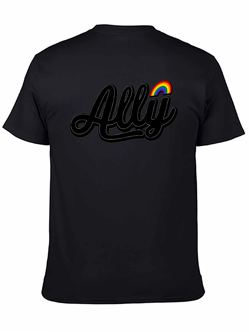 LGBTQ Ally T-Shirt - Black Pride Support