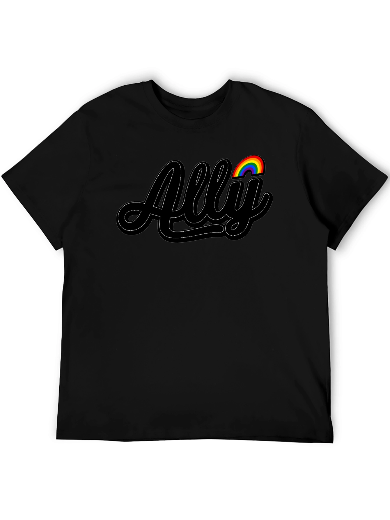 LGBTQ Ally T-Shirt - Black Pride Support