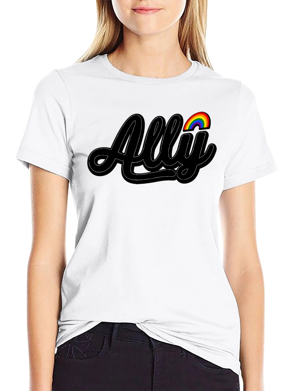 LGBTQ Ally T-Shirt - Black Pride Support