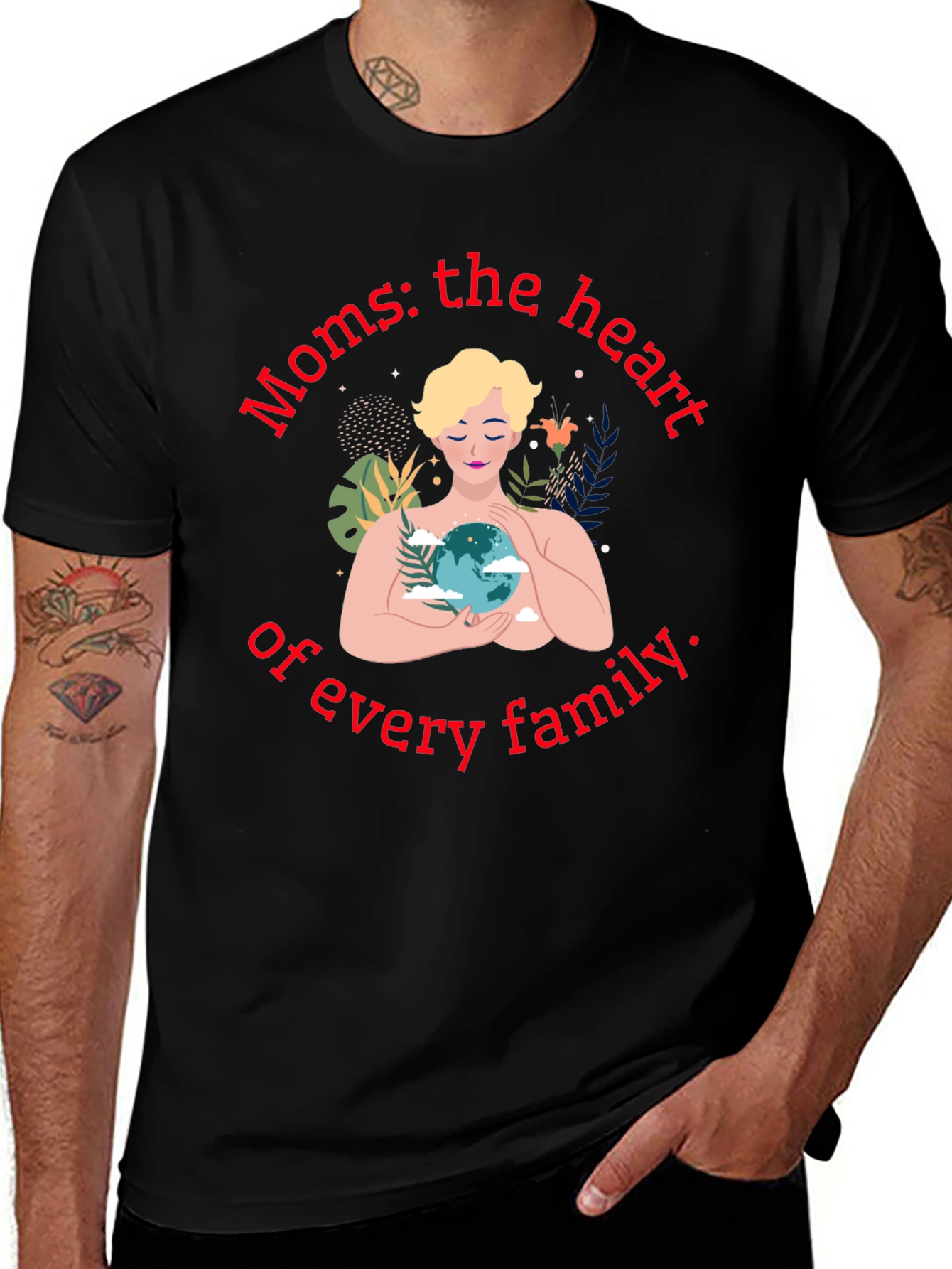 Moms: The Heart of Every Family T-Shirt