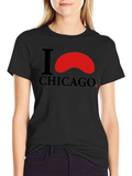 I Love Chicago Black T-Shirt