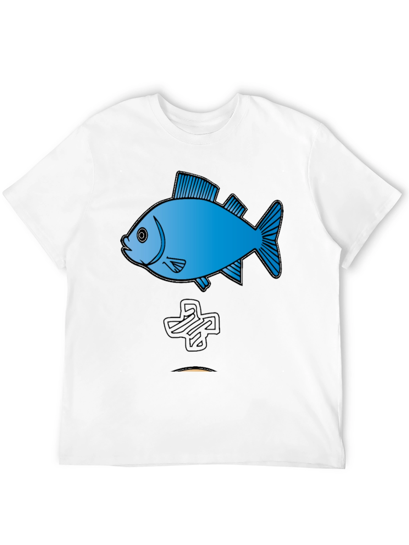 Fish Graphic Tee - Cool Black Cotton T-Shirt