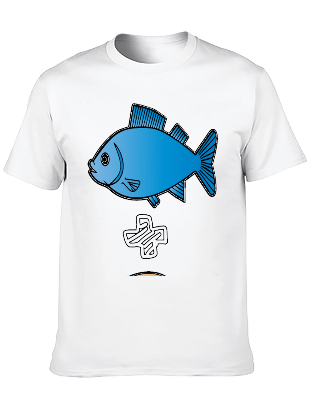 Fish Graphic Tee - Cool Black Cotton T-Shirt