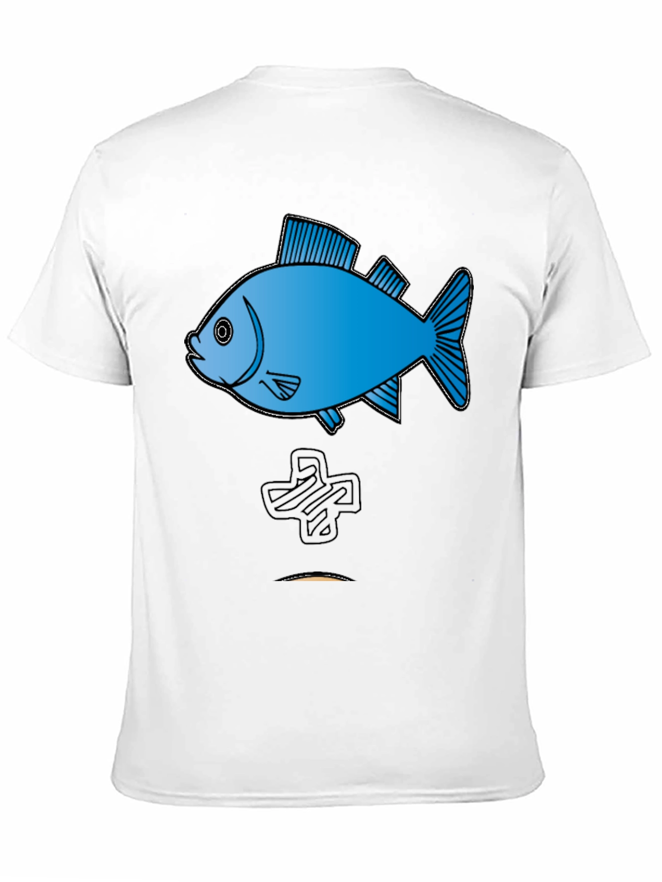 Fish Graphic Tee - Cool Black Cotton T-Shirt