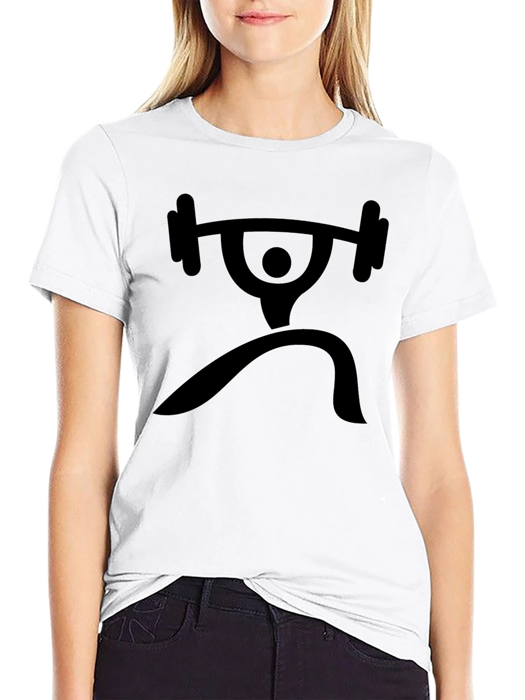 Weightlifter Graphic Tee - Black Cotton Blend
