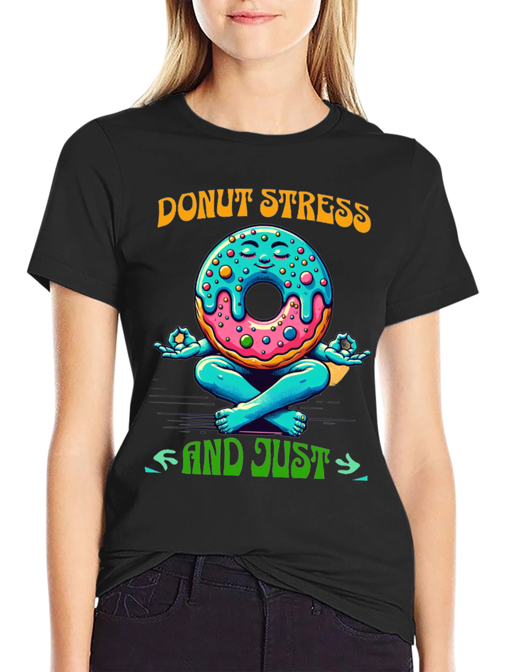 Donut Stress Meditating Graphic Tee