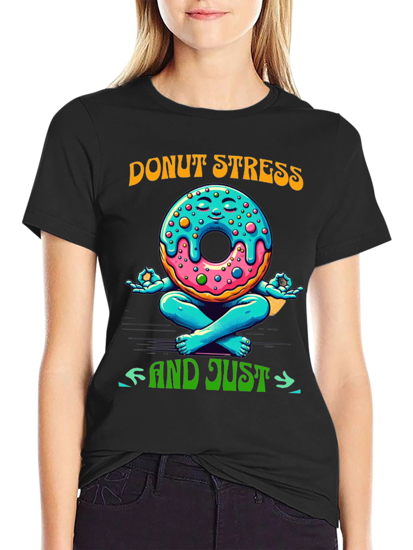Donut Stress Meditating Graphic Tee