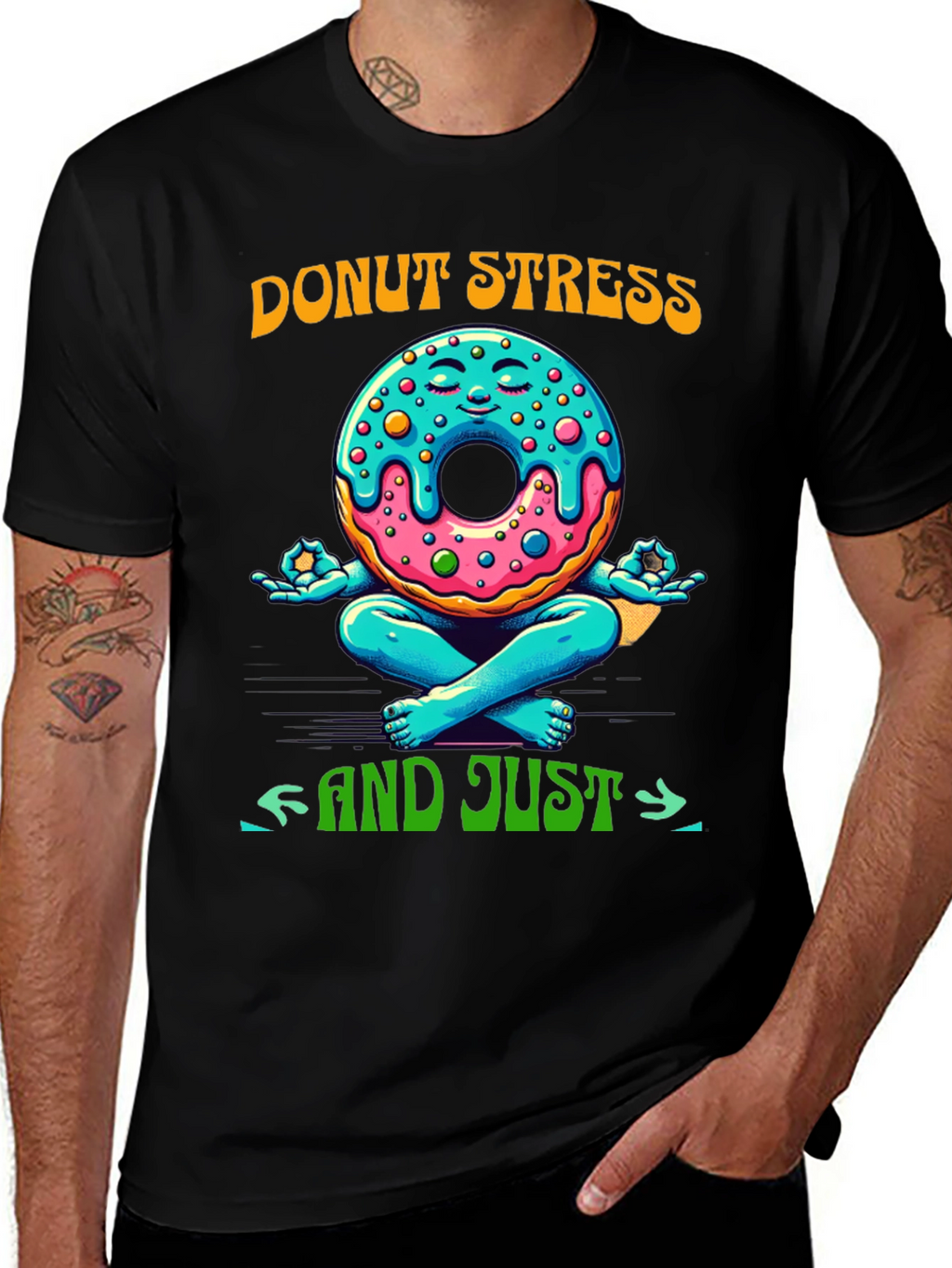 Donut Stress Meditating Graphic Tee