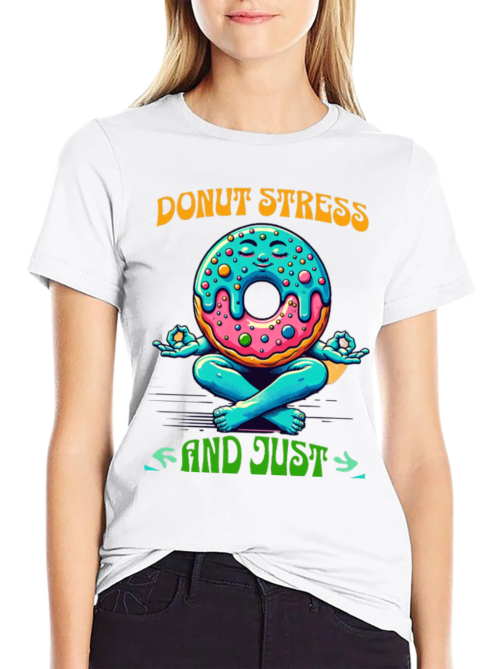 Donut Stress Meditating Graphic Tee