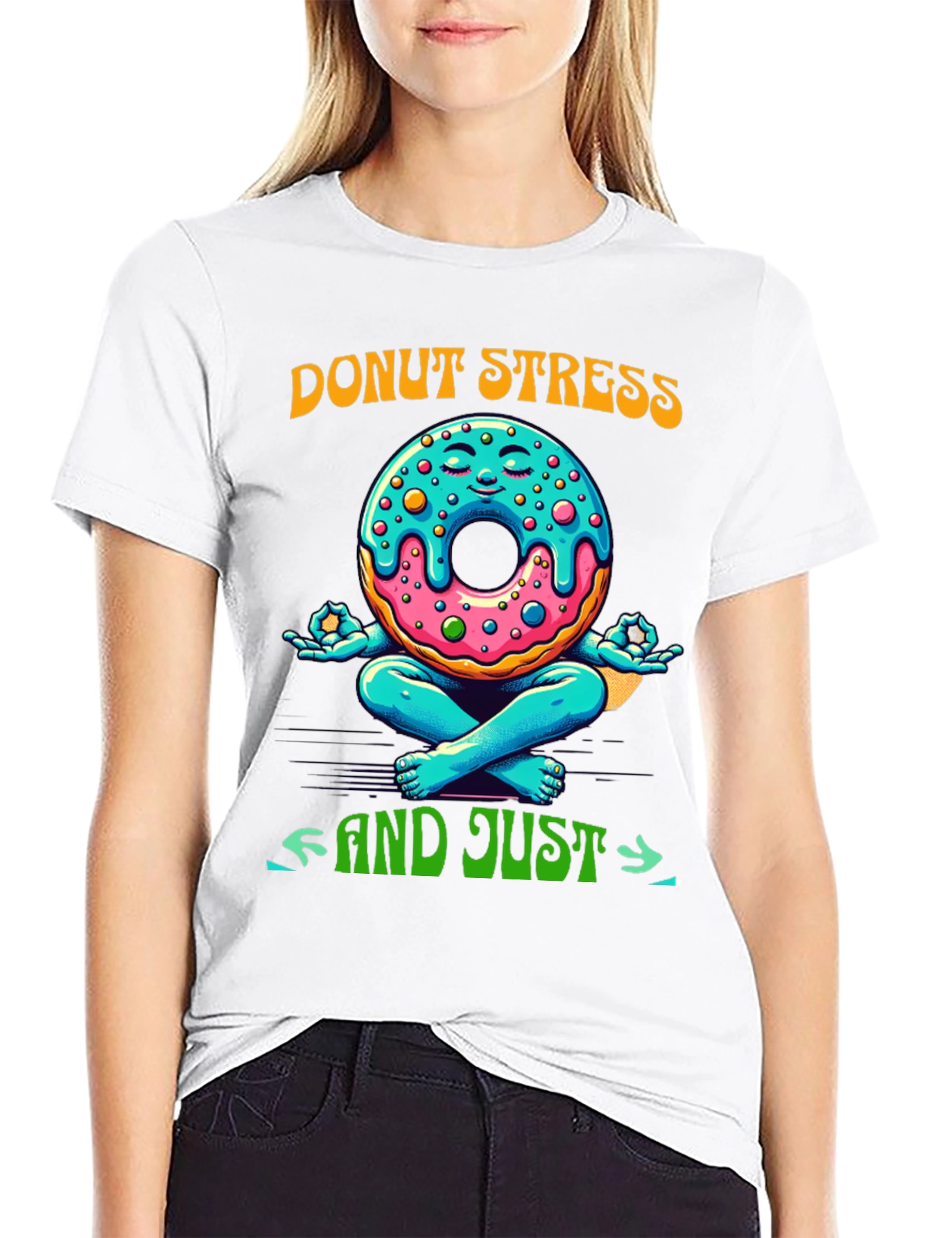 Donut Stress Meditating Graphic Tee