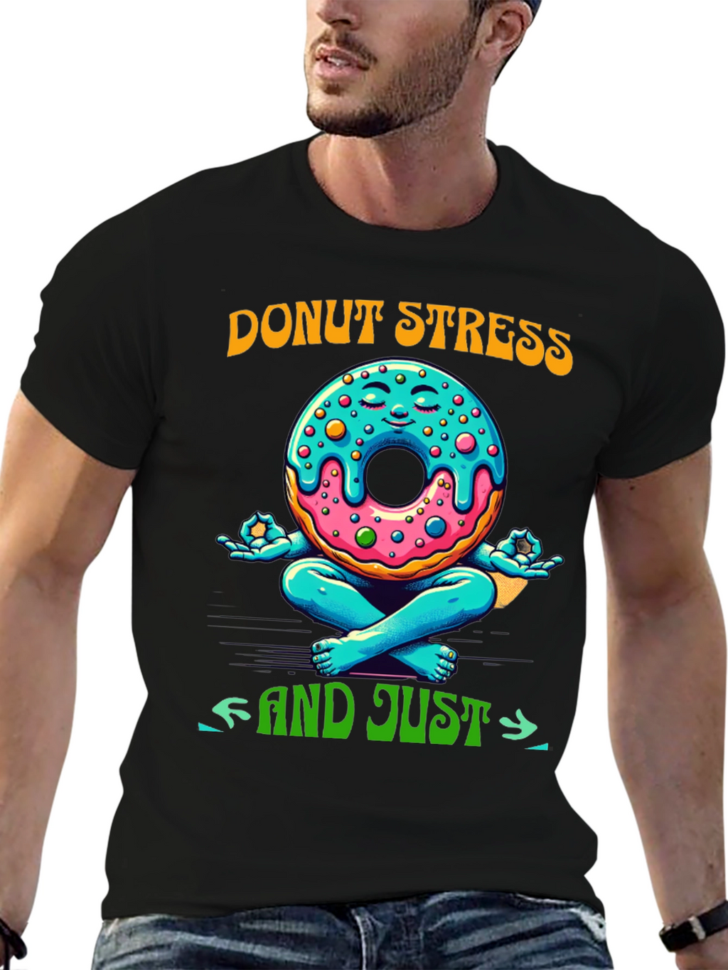Donut Stress Meditating Graphic Tee