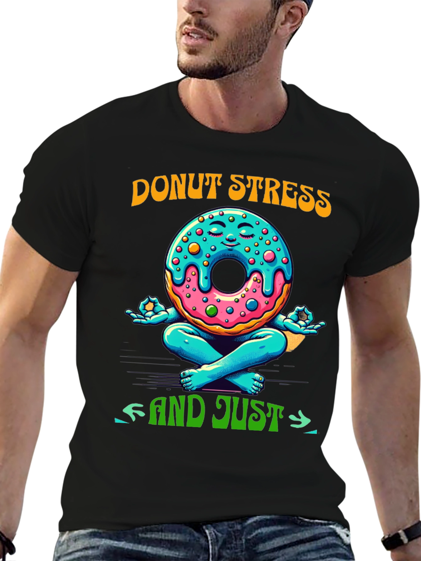 Donut Stress Meditating Graphic Tee