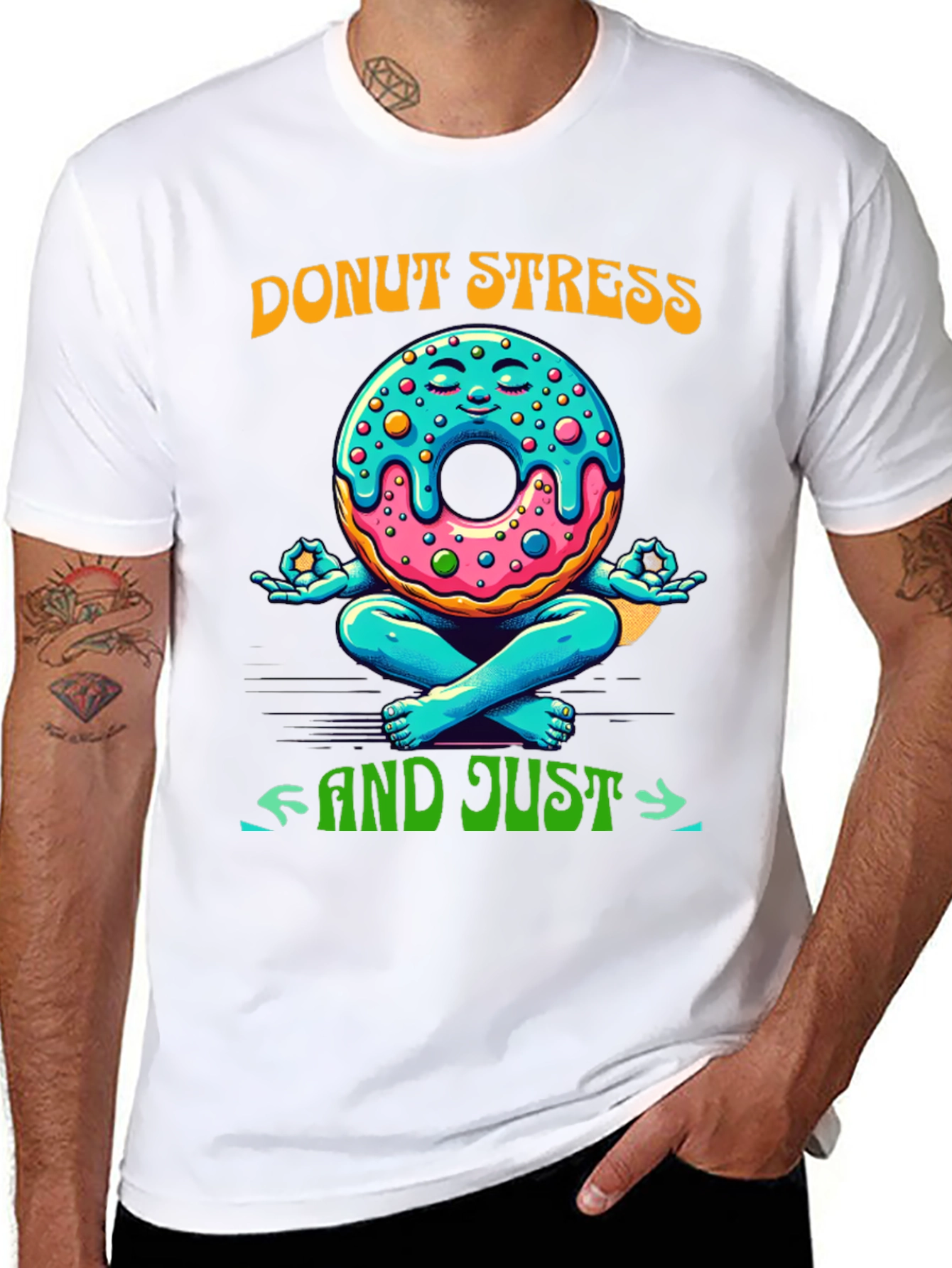 Donut Stress Meditating Graphic Tee
