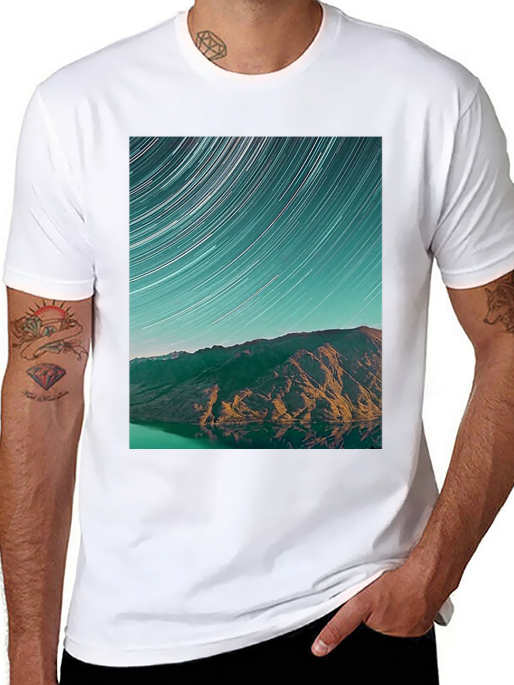 Starry Mountain Black T-Shirt