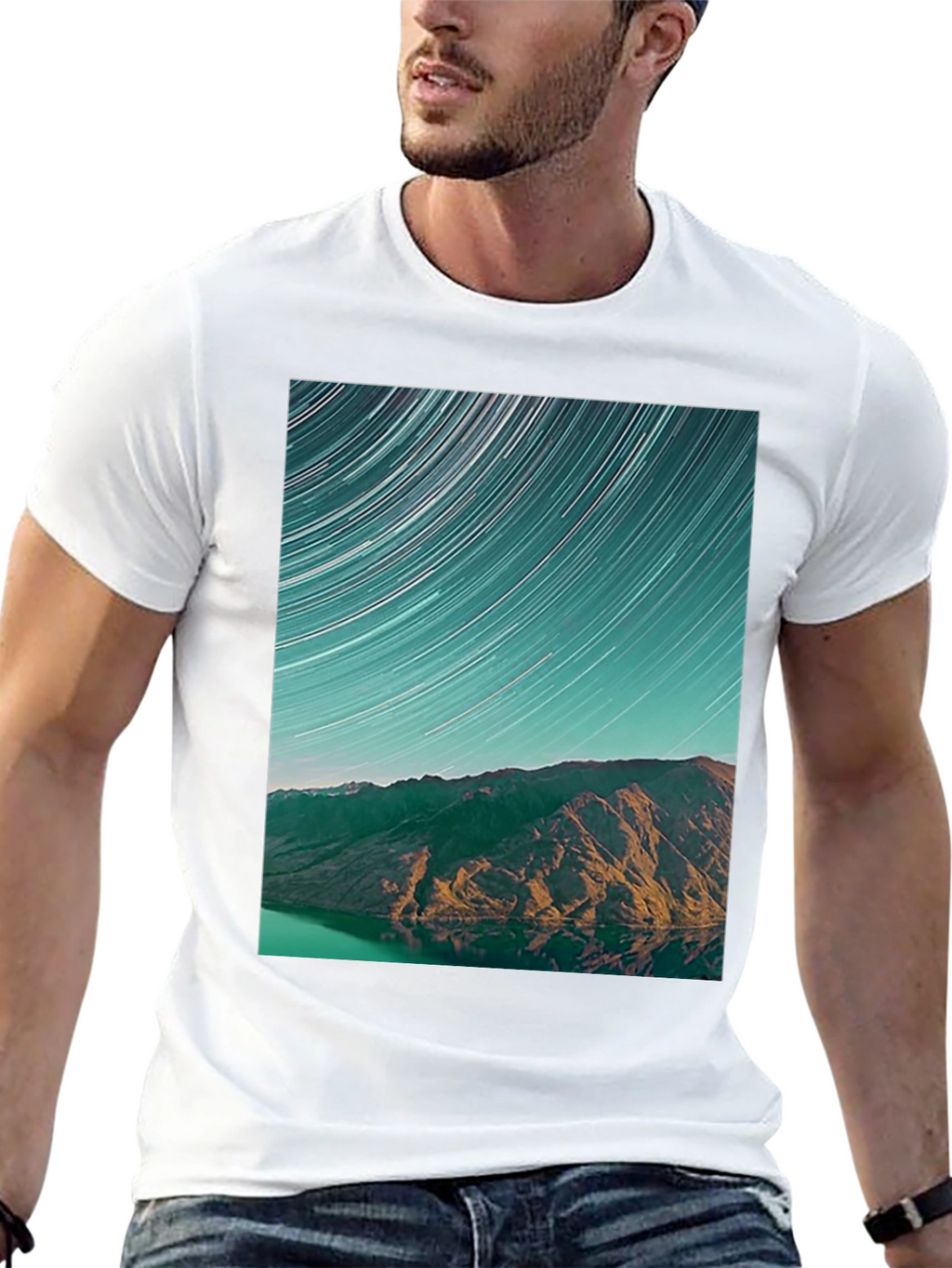 Starry Mountain Black T-Shirt