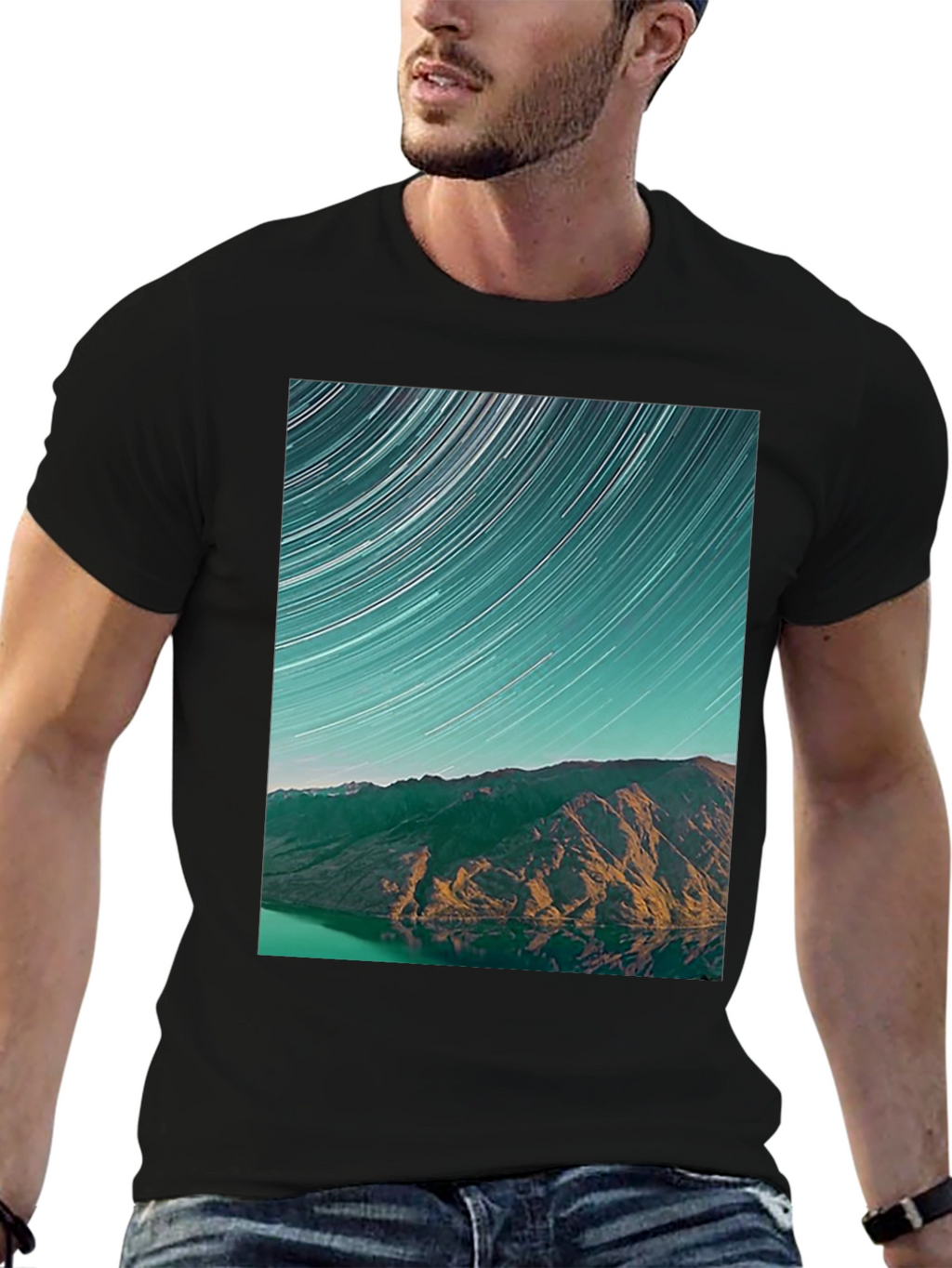 Starry Mountain Black T-Shirt