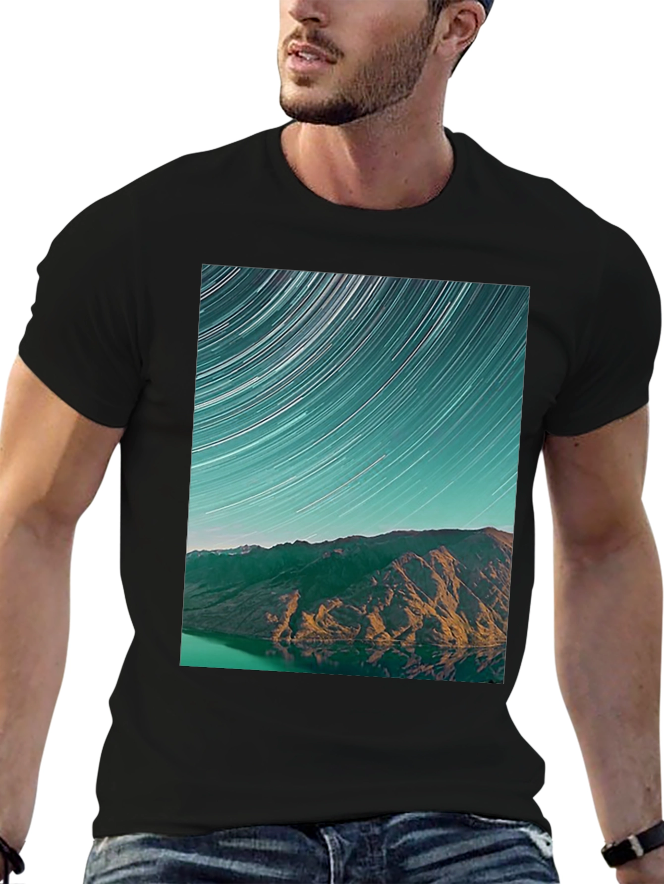 Starry Mountain Black T-Shirt