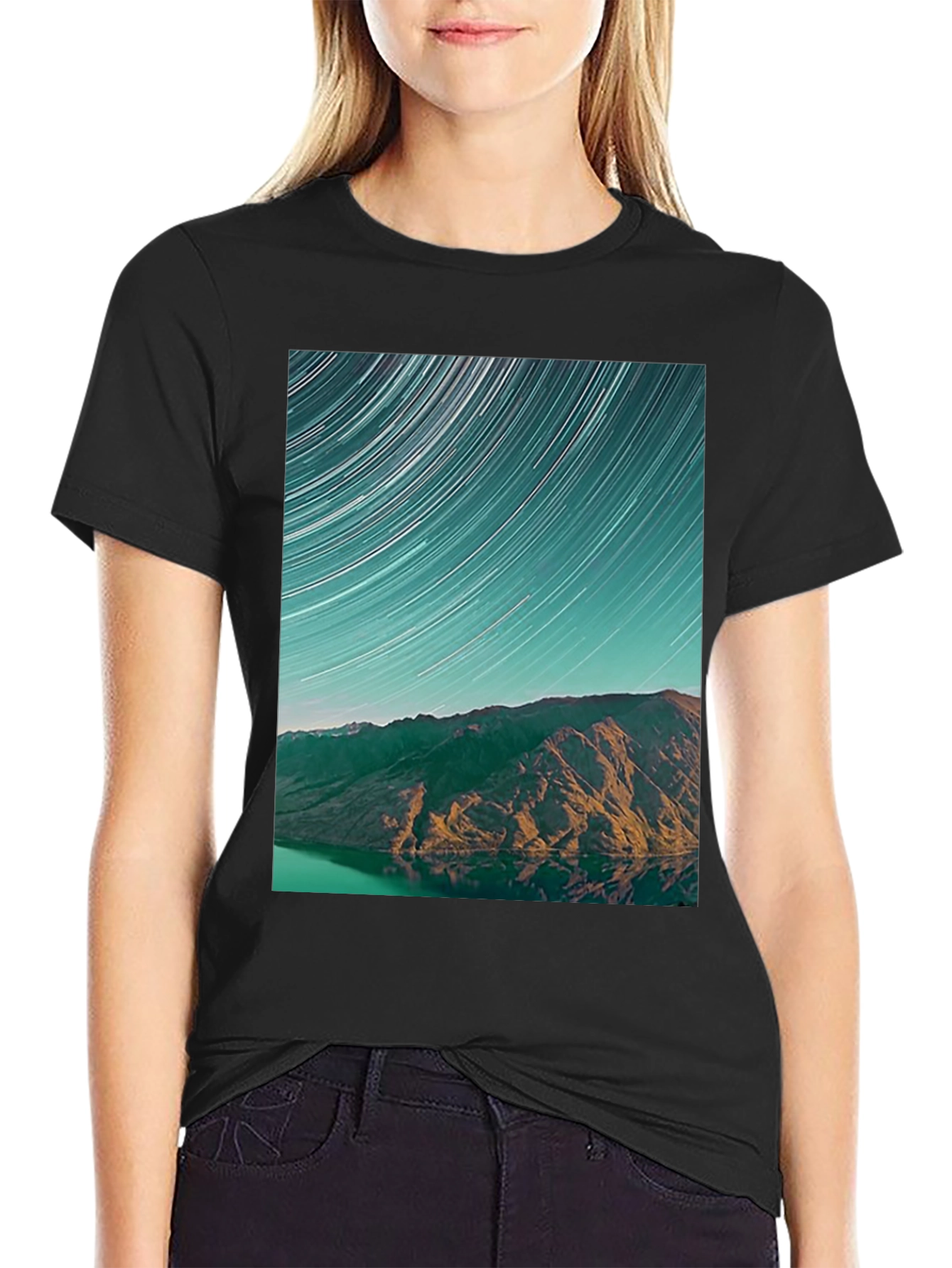 Starry Mountain Black T-Shirt