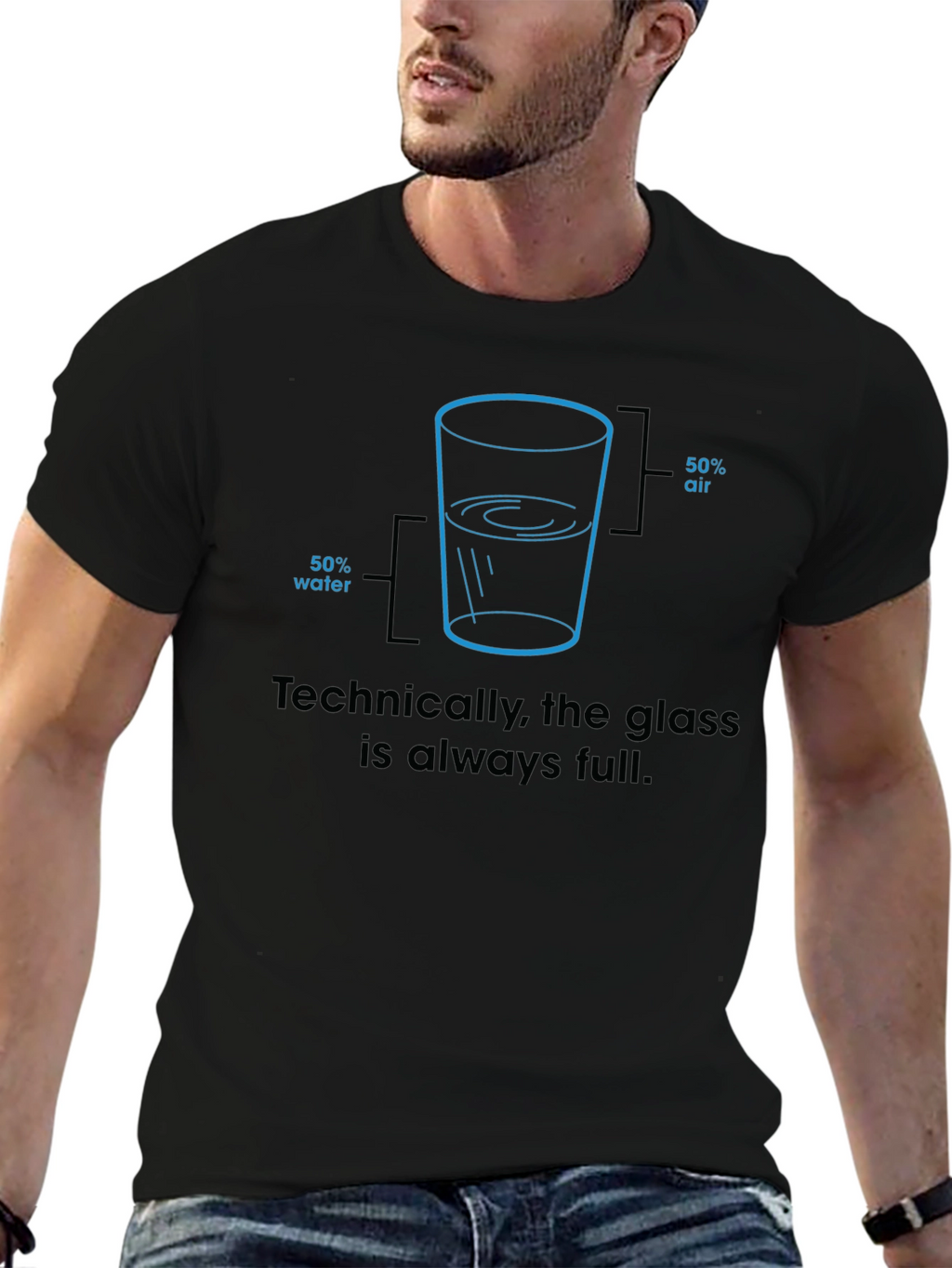 Technically Full Glass Graphic T-Shirt