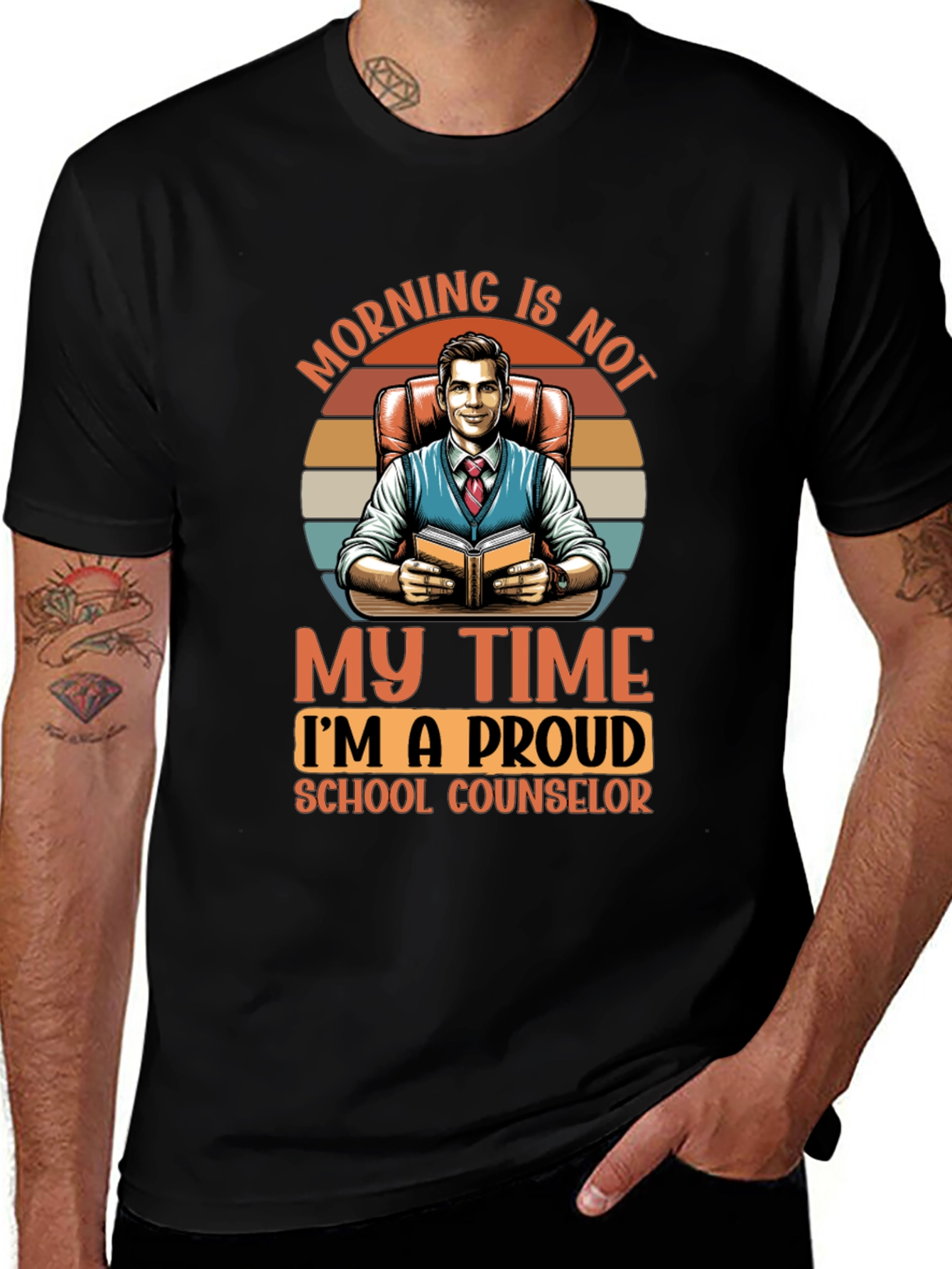 Proud School Counselor T-Shirt - Morning Is Not My Time