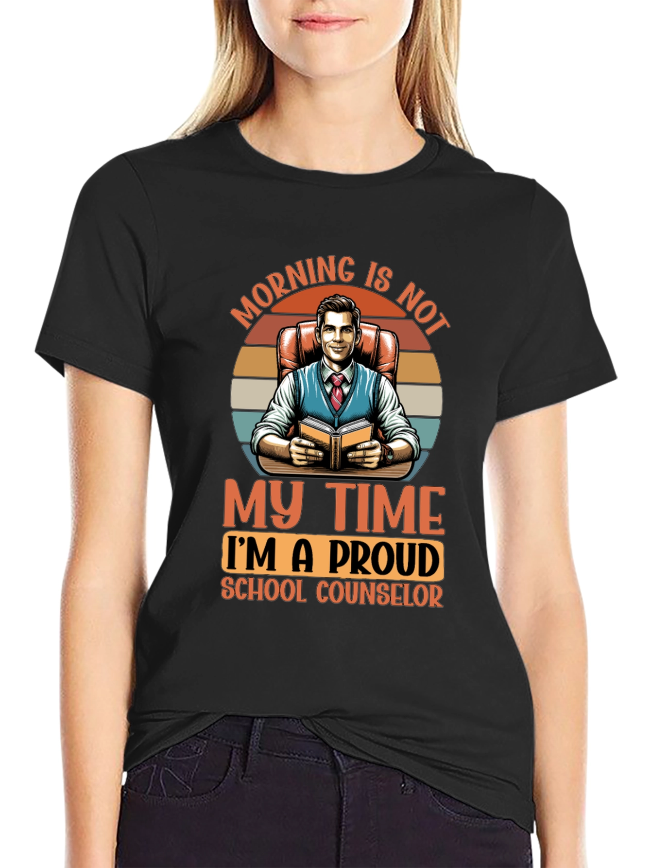Proud School Counselor T-Shirt - Morning Is Not My Time