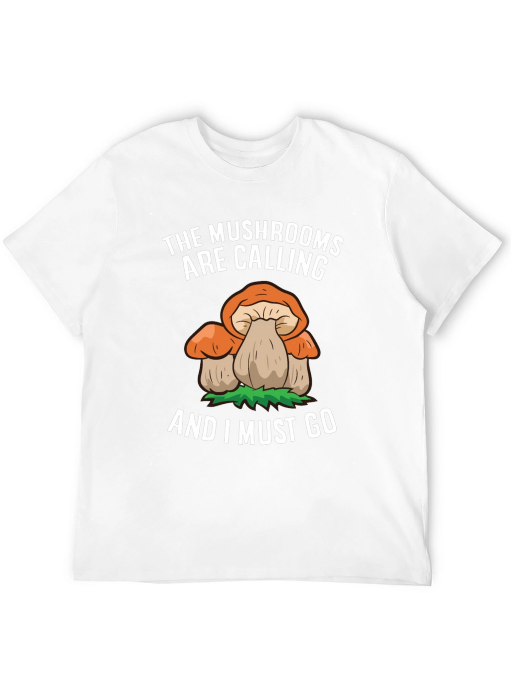 Mushroom Calling Tee - Nature Lovers Black T-Shirt