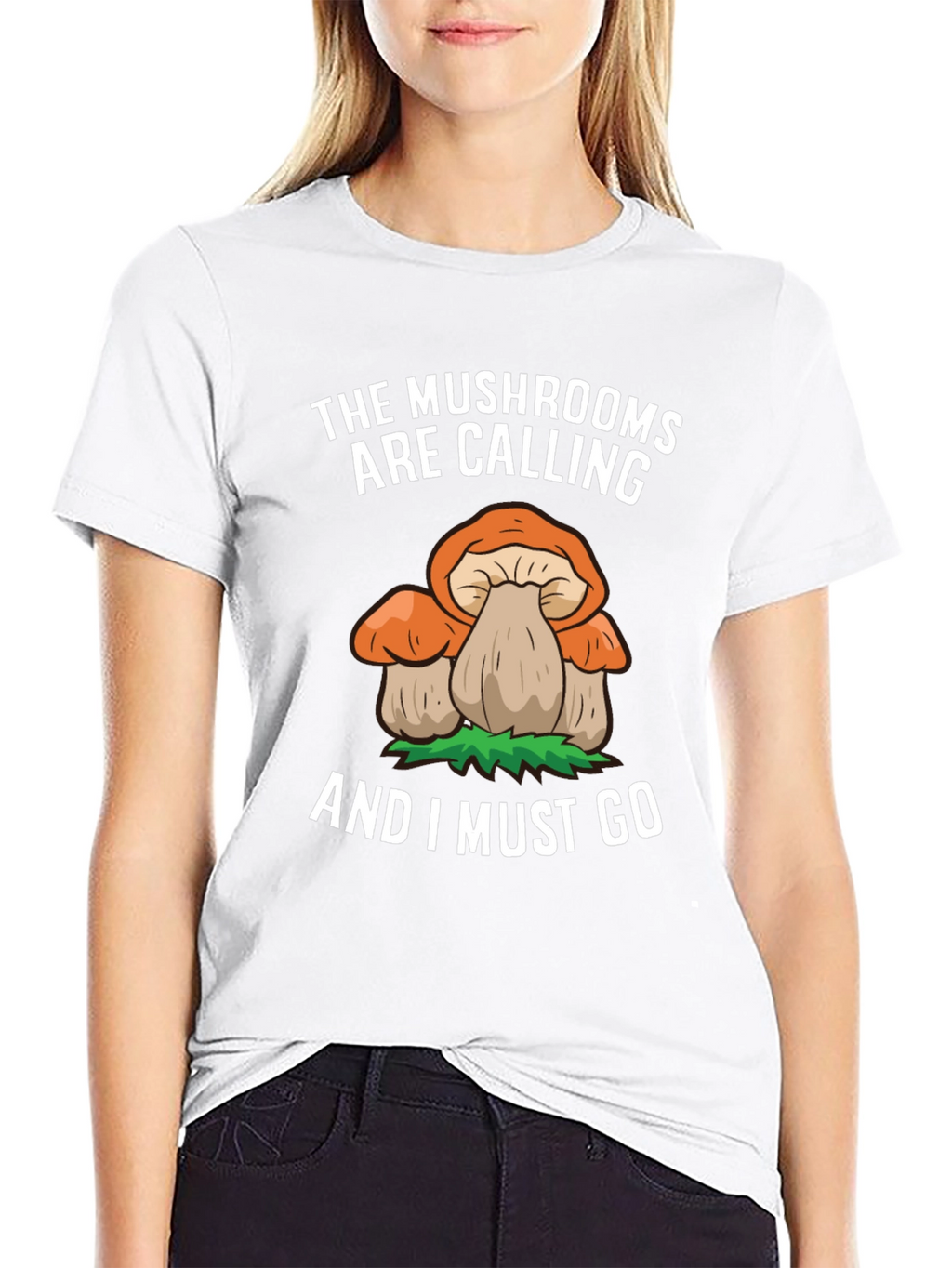 Mushroom Calling Tee - Nature Lovers Black T-Shirt