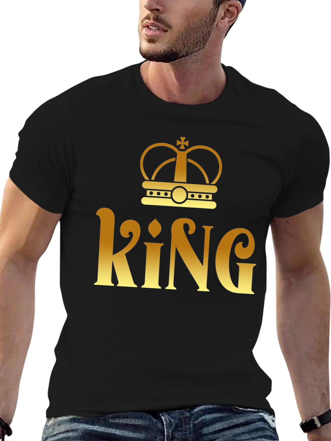 King Crown Graphic T-Shirt - Mens Fashion
