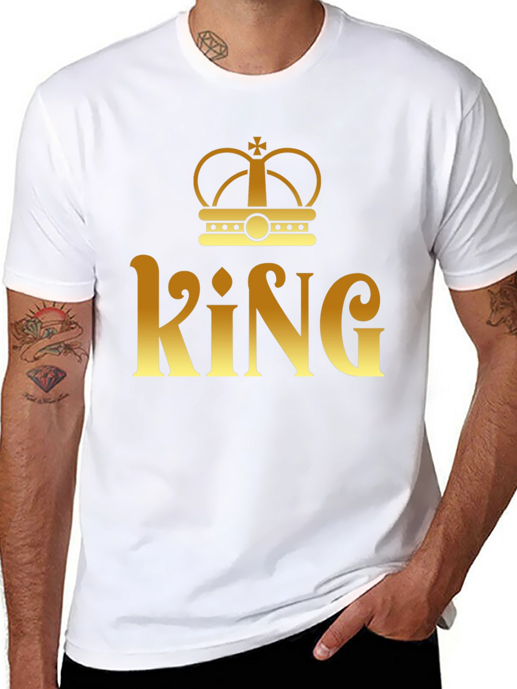King Crown Graphic T-Shirt - Mens Fashion