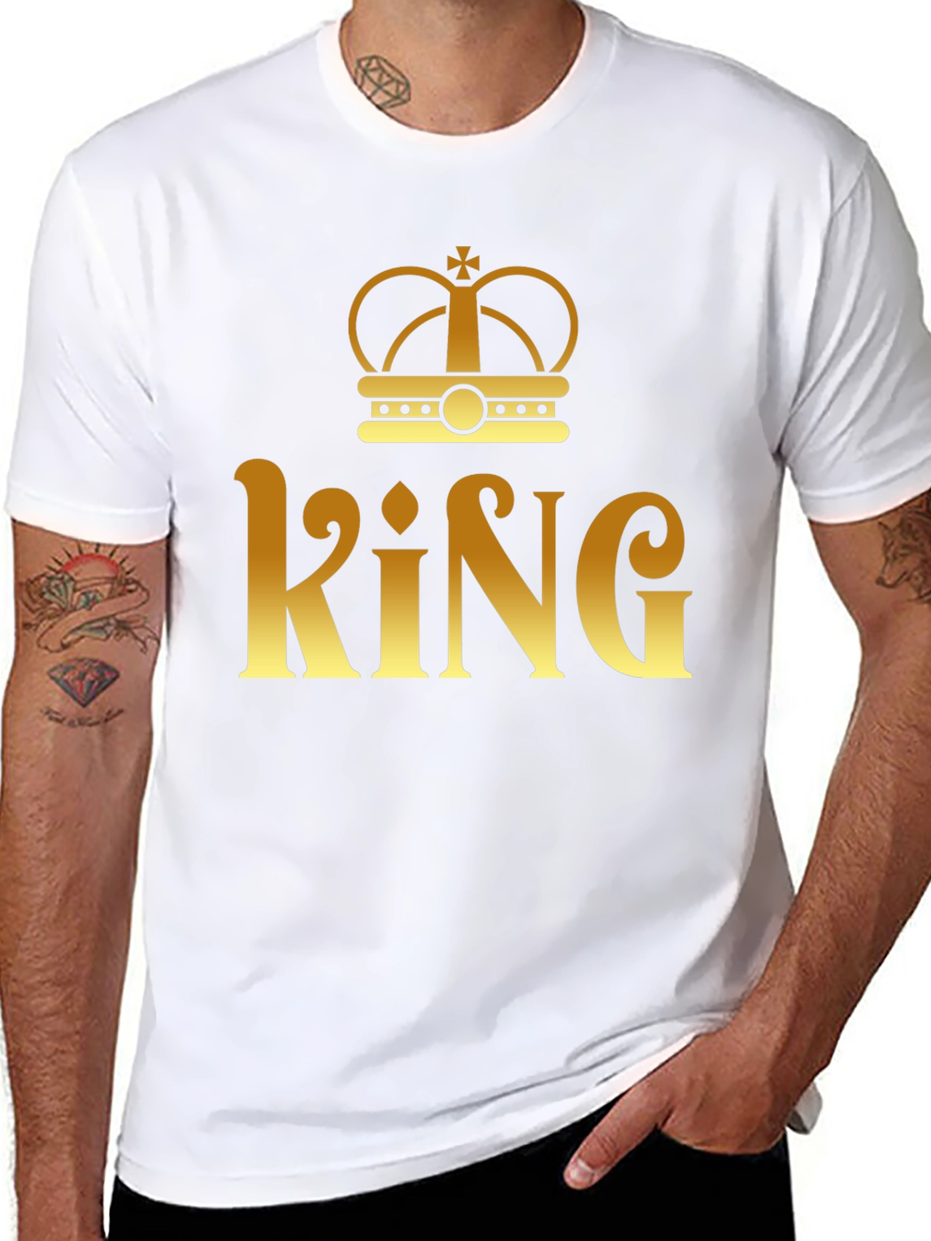 King Crown Graphic T-Shirt - Mens Fashion