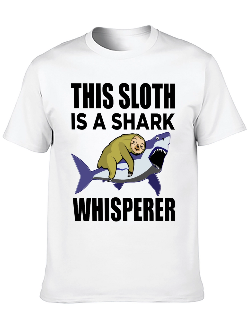 Sloth Shark Whisperer Graphic T-Shirt