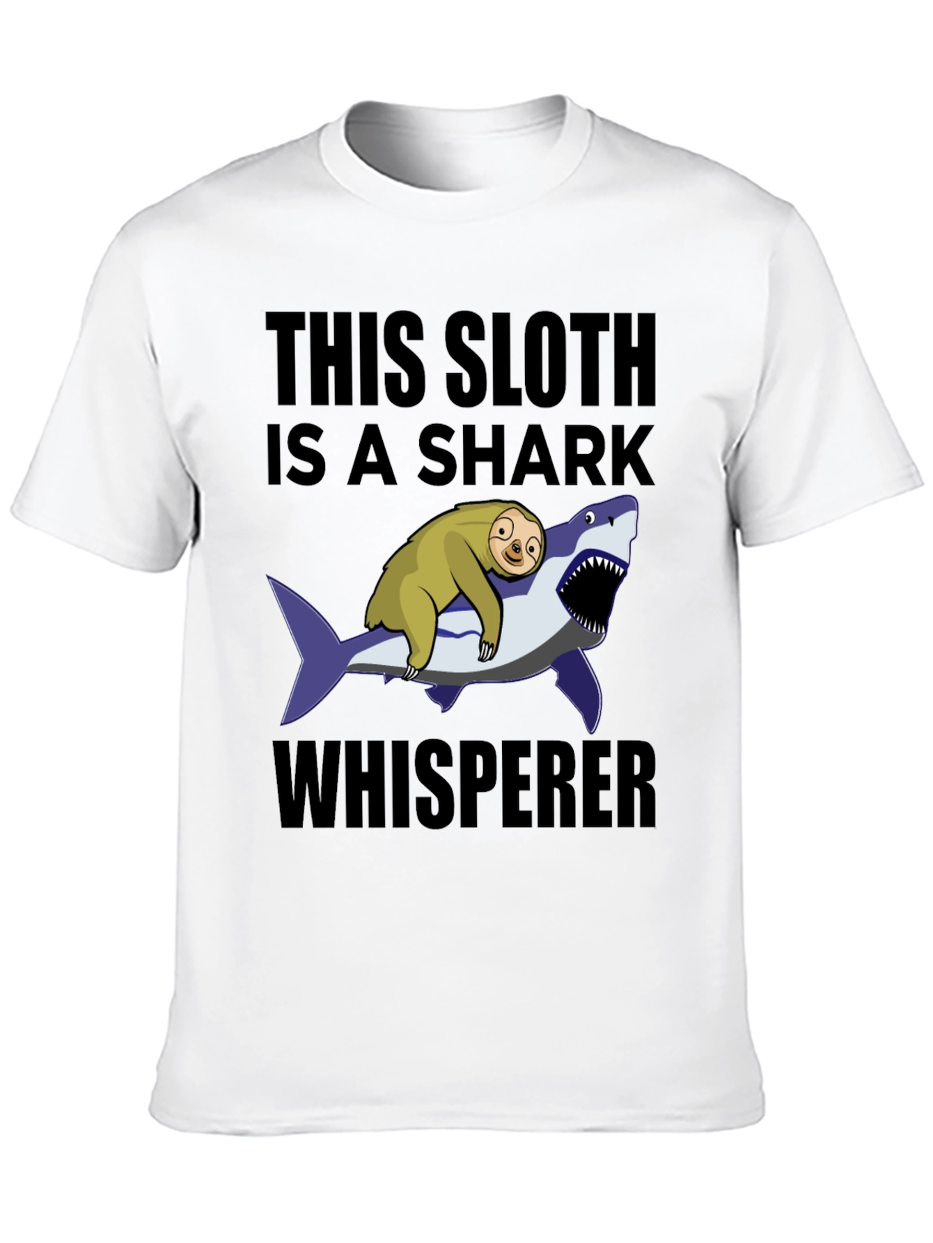 Sloth Shark Whisperer Graphic T-Shirt