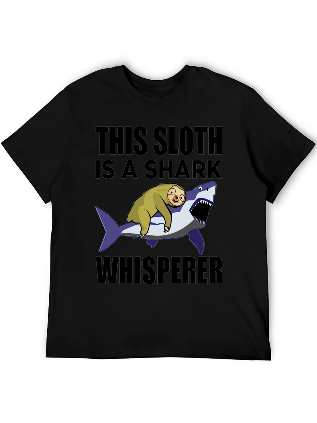 Sloth Shark Whisperer Graphic T-Shirt