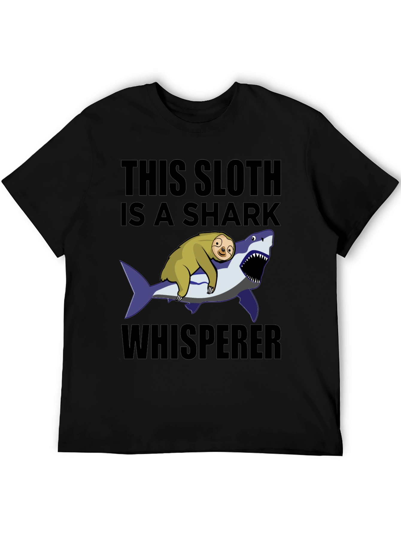 Sloth Shark Whisperer Graphic T-Shirt