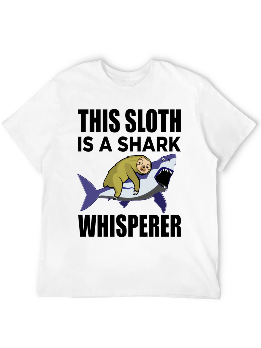 Sloth Shark Whisperer Graphic T-Shirt