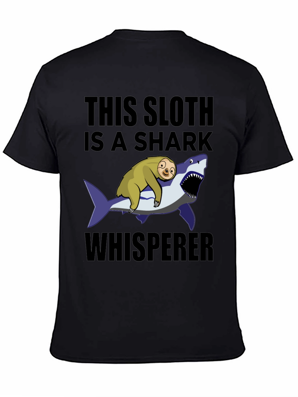 Sloth Shark Whisperer Graphic T-Shirt