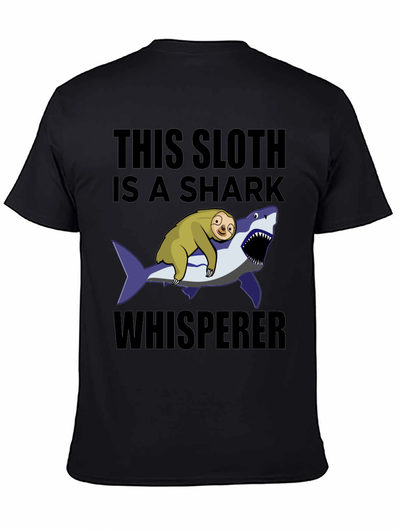 Sloth Shark Whisperer Graphic T-Shirt