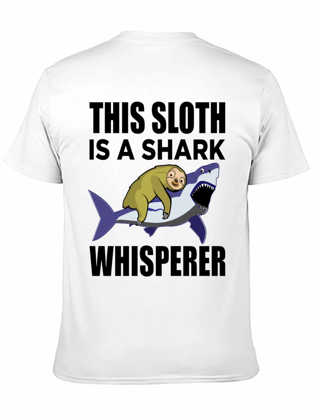 Sloth Shark Whisperer Graphic T-Shirt
