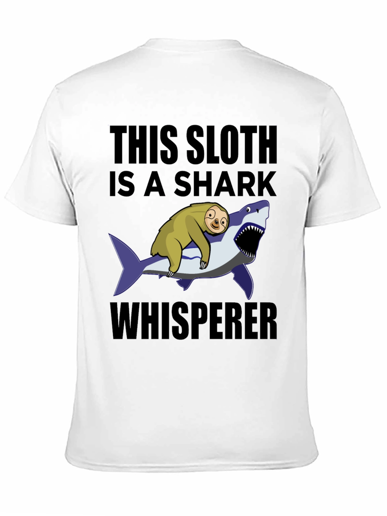 Sloth Shark Whisperer Graphic T-Shirt