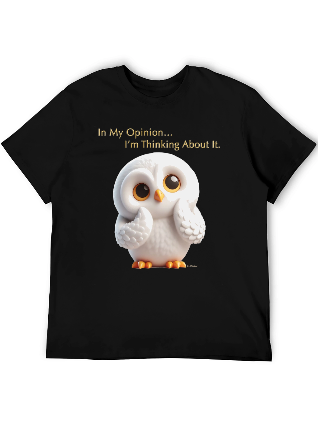 Thinking Owl T-Shirt - Mens Black Graphic Tee