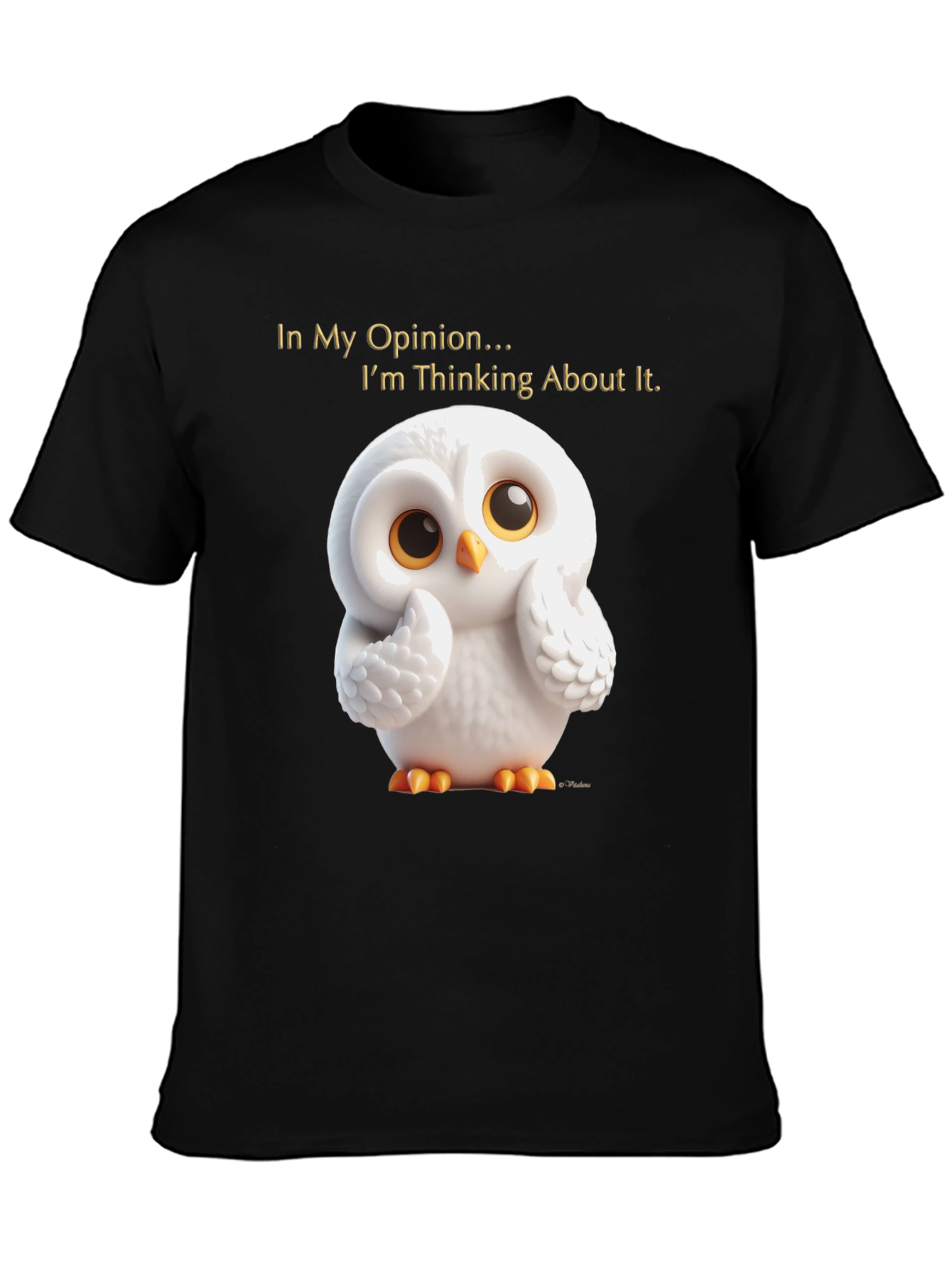 Thinking Owl T-Shirt - Mens Black Graphic Tee