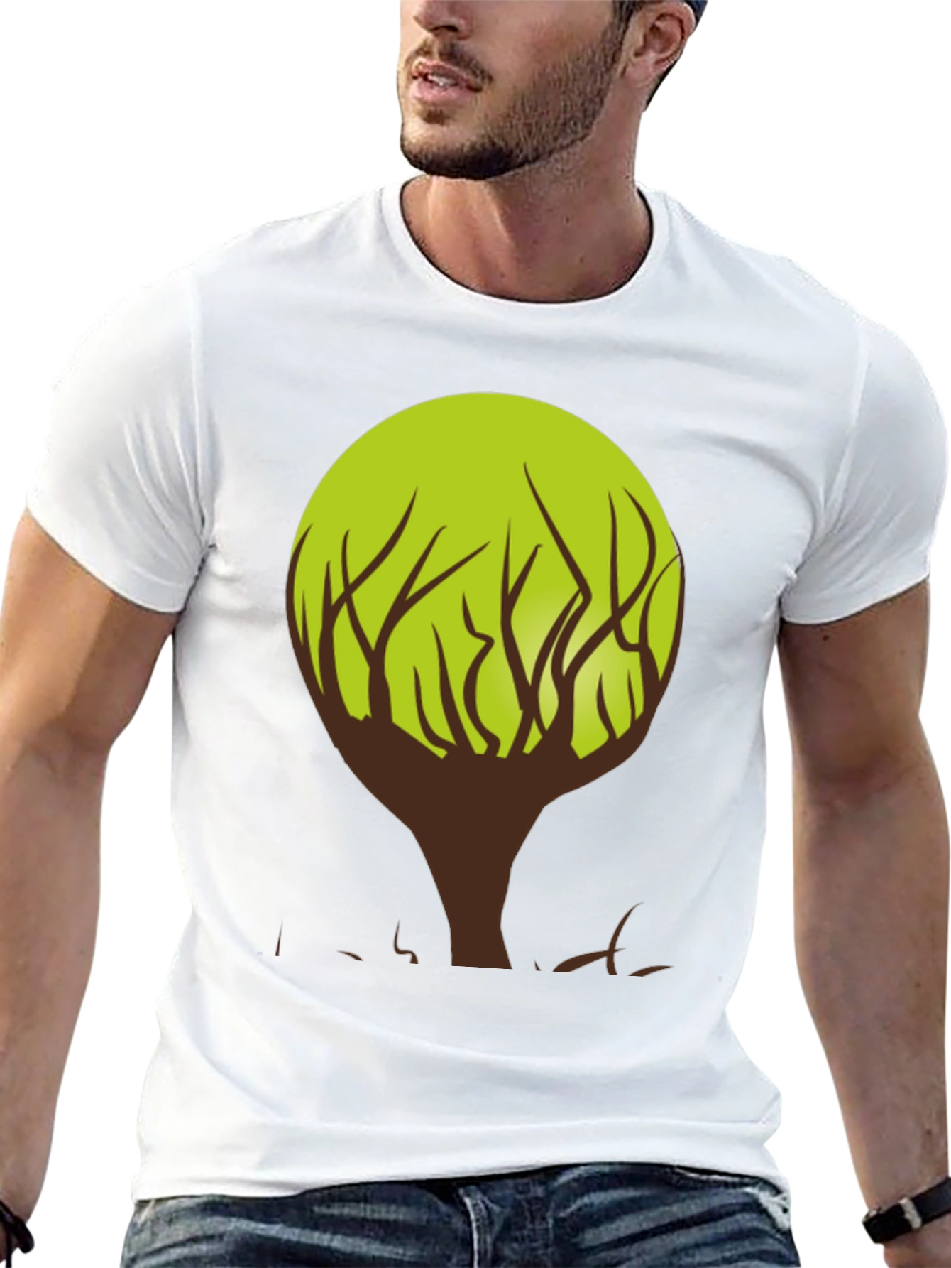 Modern Tree Graphic T-Shirt