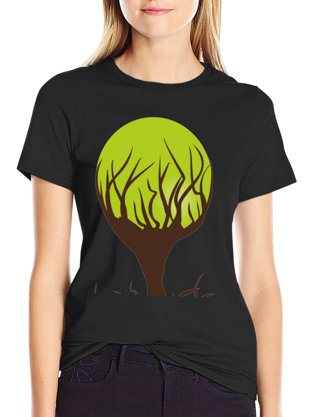 Modern Tree Graphic T-Shirt