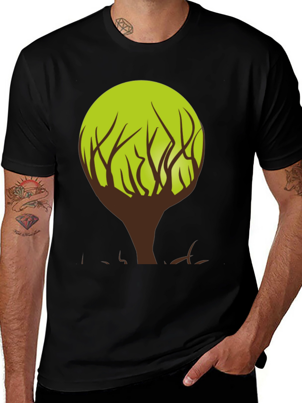 Modern Tree Graphic T-Shirt