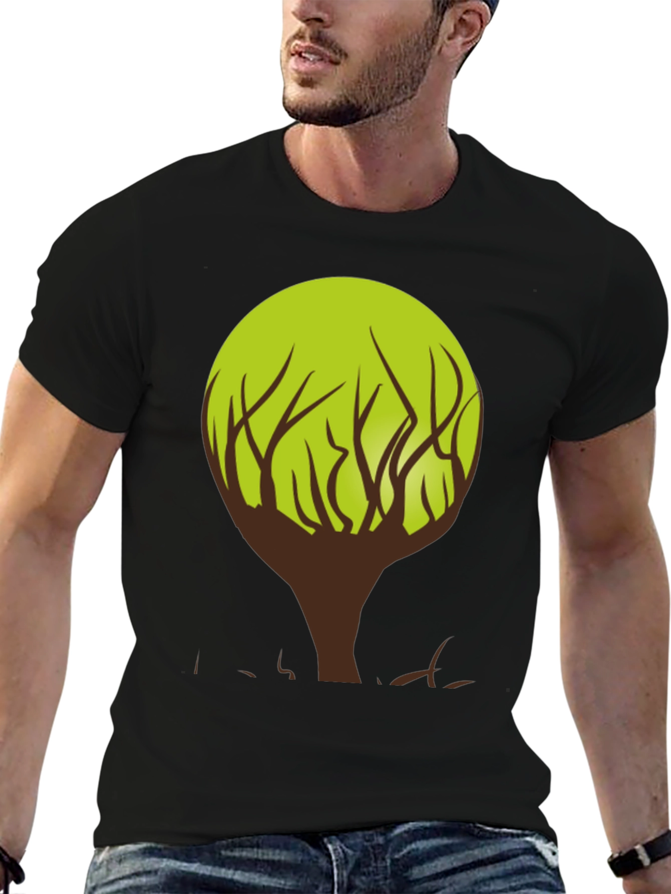Modern Tree Graphic T-Shirt