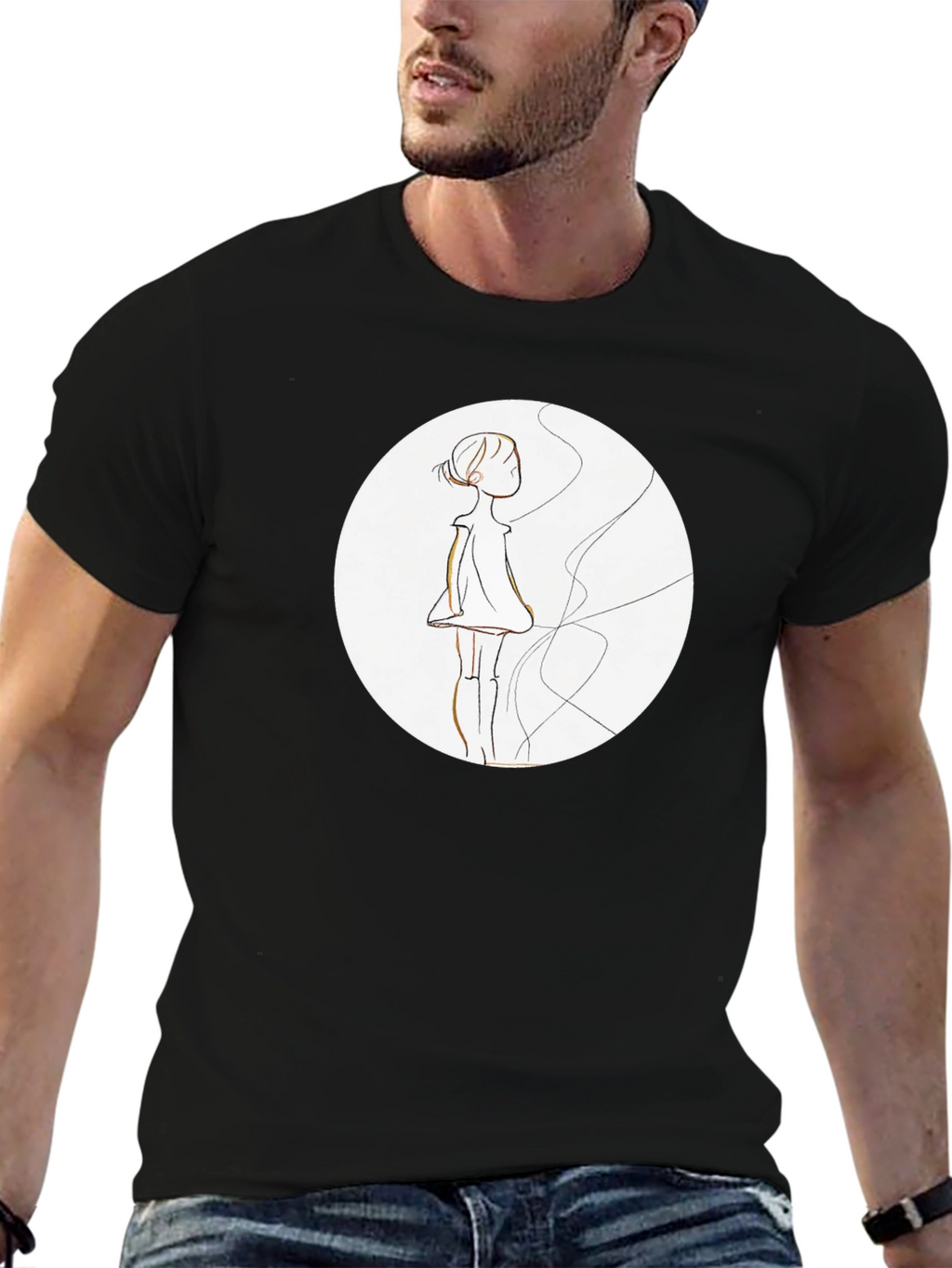 Artistic Silhouette Graphic Tee