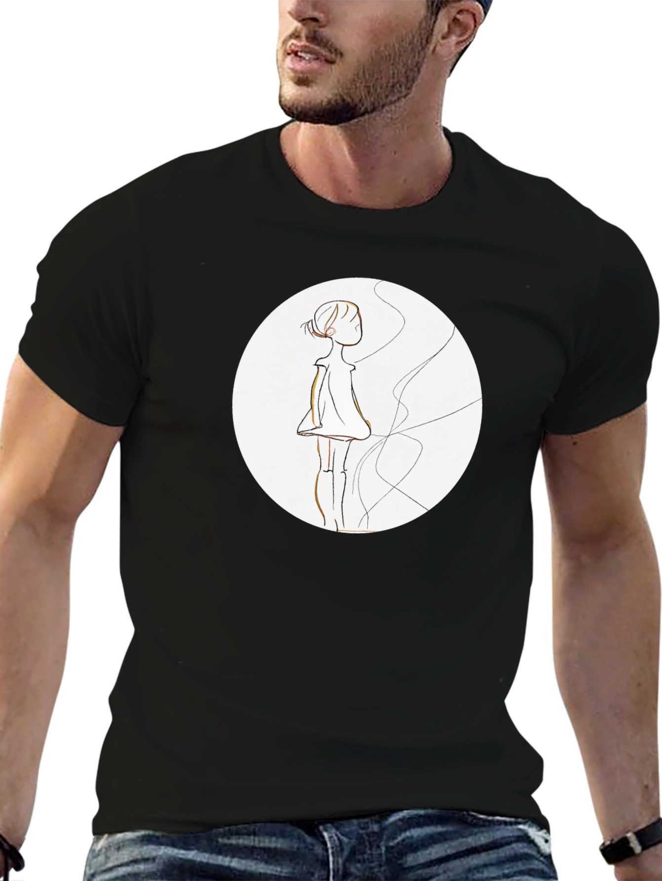 Artistic Silhouette Graphic Tee