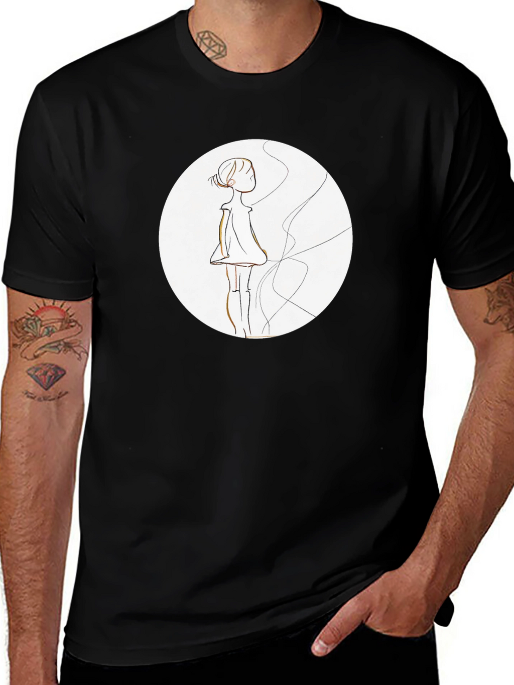 Artistic Silhouette Graphic Tee