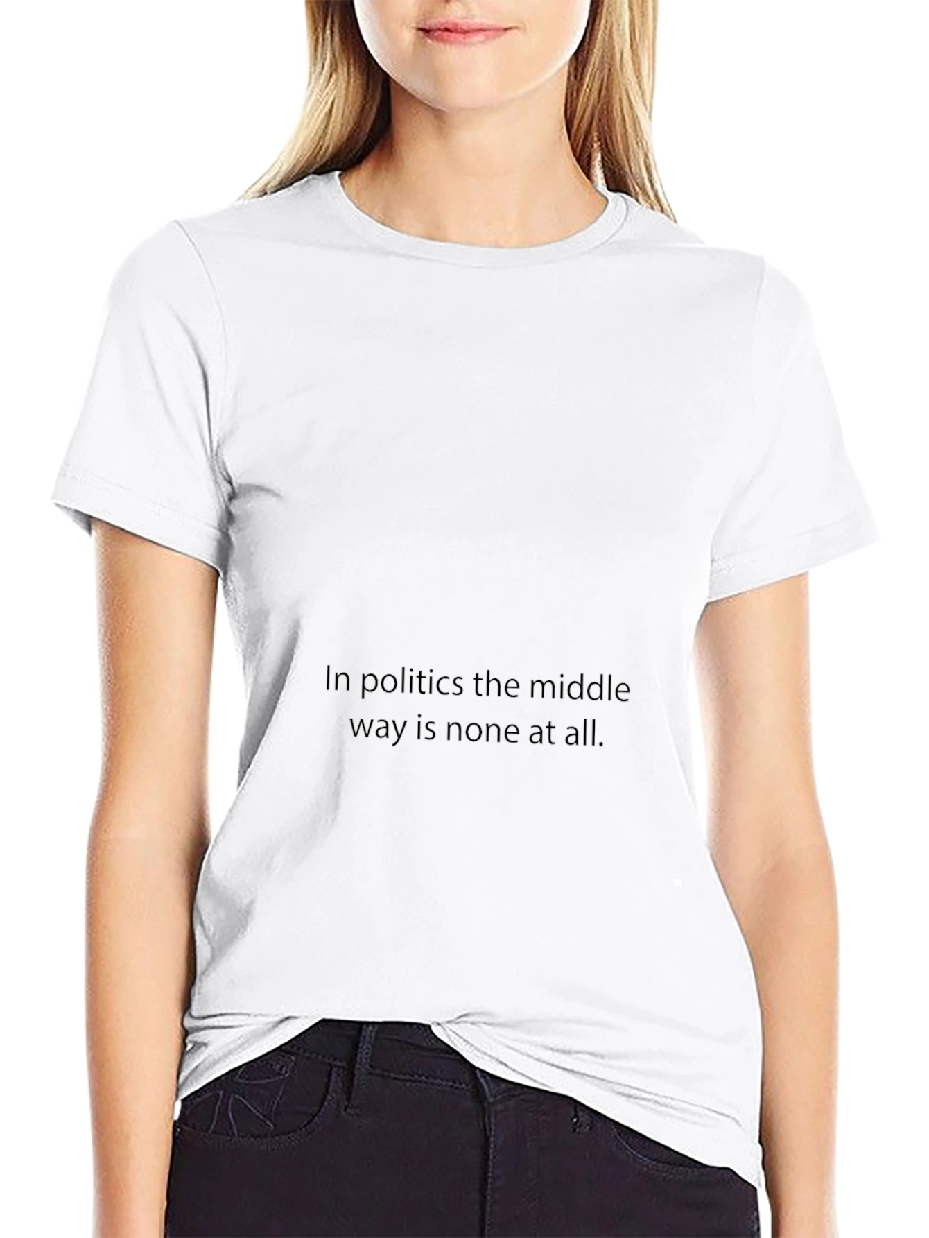 Political Statement Black T-Shirt for Men